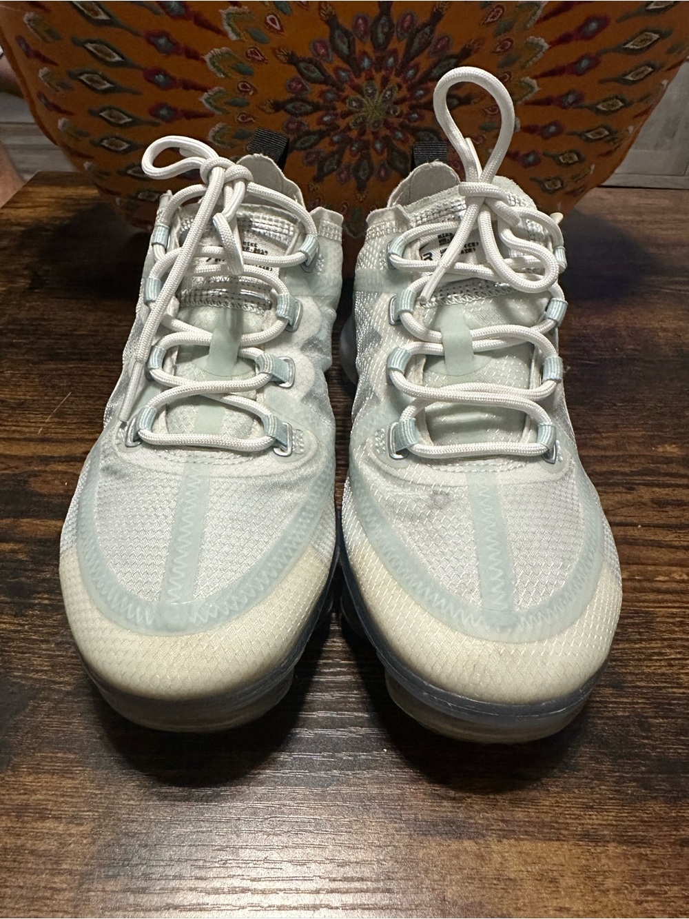 Nike Women's Light Blue and White Sneakers - Breathable Athletic Shoes